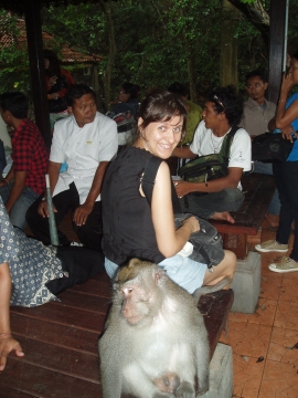 Iliana at Monkey Forest in Ubud, Bali